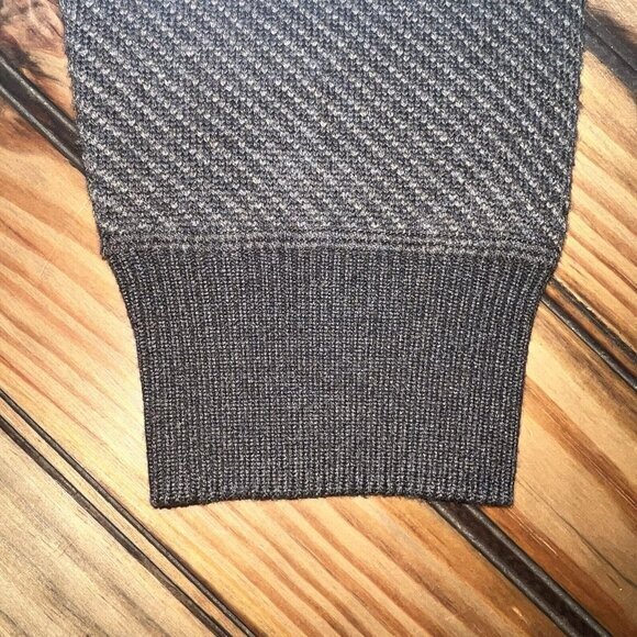 J. Hilburn Wool Sweater Mens Large Brown Quarter Zip Pullover 1/4 Zip Preppy - Picture 8 of 10